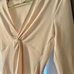 Cream Long Sleeve Bodysuit Cream H&M